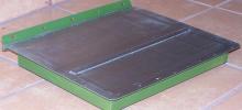 placa magnetica con bisagra y nervio de retension