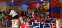 Salón con inflable