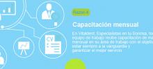 Todo el equipo de trabajo recibe capacitación de manera mensual en su área 