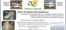 Renta de grúas con canestilla