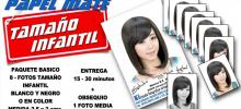 Fotos Tamaño infantil - Papel mate - Para tramites escolares y oficiales -
