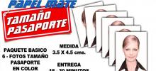 Fotos Tamaño Pasaporte - Papel mate - Para tramites escolares y oficiales - 