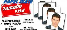 Fotos Tamaño Visa - Papel mate - Para tramites escolares y oficiales -