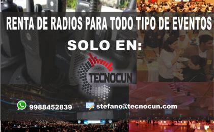 Renta de radios cancun, playa del carmen
