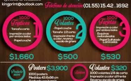 volantes, tripticos, tarjetas de presentación, posters