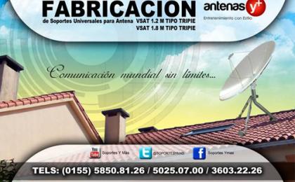 antenas, base para antenas, trípode para antenas, vsat, antenas galvanizadas
