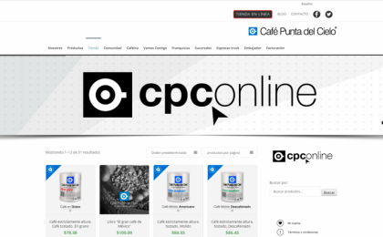 Site para Cafe Punta del cielo