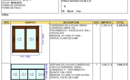 Cotizador de ventanas PVC alumnio