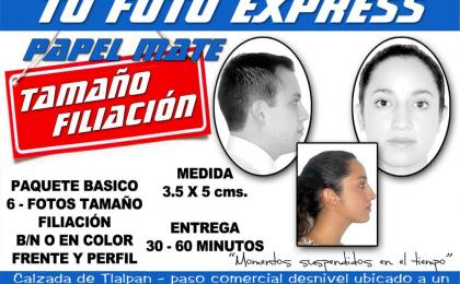 Fotos Tamaño Filiación - Papel mate - Para tramites escolares y oficiales -
