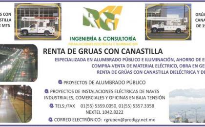 Renta de grúas con canestilla