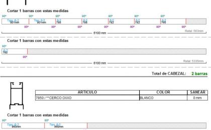 Optimiza los cortes de perfil de aluminio PVC