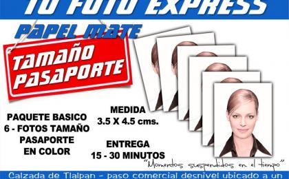 Fotos Tamaño Pasaporte - Papel mate - Para tramites escolares y oficiales - 