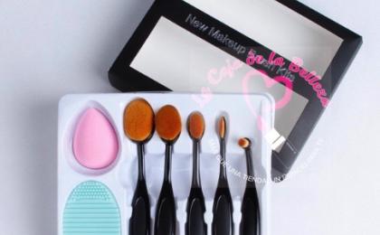 Brochas Oval, beautyblender, limpia brochas