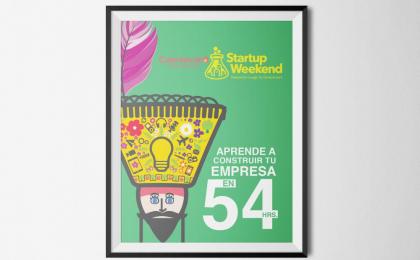 cartel, startup weekend, emprendedores, innovación, branding, logo