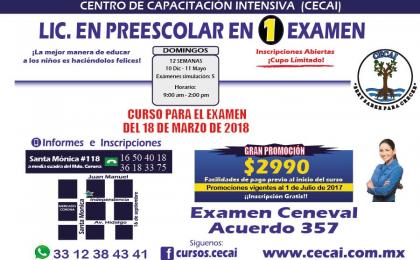 &quot; Lic. Preescolar en un examen&quot; &quot; Licenciatura preescolar ceneval 357&quot;